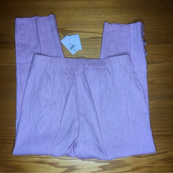 NWT! J. Jill Linen Stretch Rosebud Pants - Picture 2 of 4